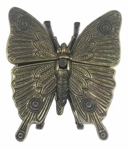 Aschenbecher Schmuckkästchen Aufbewahrung Schmetterling Metall Möbel Schreibtisch Tisch - Bild 1 von 5