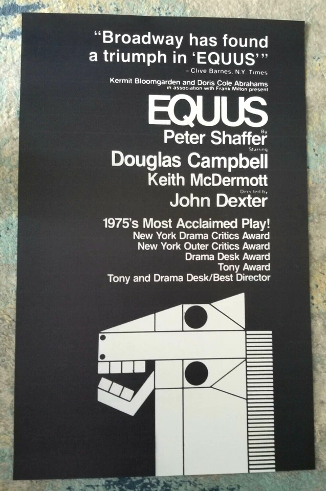 EQUUS Broadway Window Card Poster (Reproduction) - Image 1 of 1