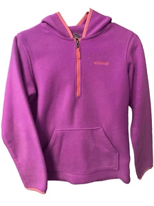 Kids Girls Pink Purple Coral Zip up fleece Columbia jacket size Large L 14-16 - Picture 1 of 5