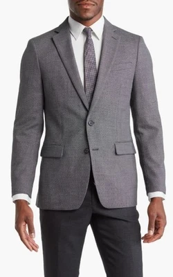 Traje elástico original Penguin gris carbón - Chaqueta 46R/pantalones 38x32 (nuevo sin etiquetas) Foto 1 de 4