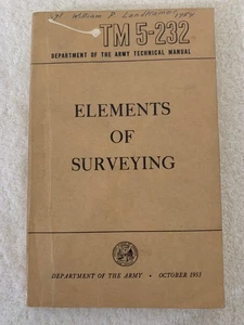 Elements Of Surveying TM 5-232 Oktober 1953 United States Army Original Gut - Bild 1 von 14