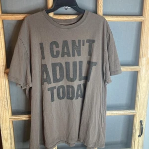 Vintage Men 3XL Snarky Saying T-Shirt "I Can't Adult Today" - Picture 1 of 4