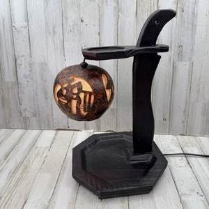 KOREAN TRADITIONAL EIGHT ANGLES GOURD LIGHT OIL LAMP, KOREAN ANTIQUE LAMPE - Picture 1 of 21