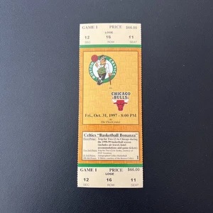 RARE Boston Celtics Vs. Bulls Full Ticket October 31, 1997 Jordan MVP Season #11 - Picture 1 of 4
