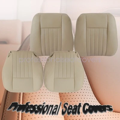 Replacement For 03-06 Lincoln Navigator Front Perforated Leather Seat Cover Tan - Image 1 of 4