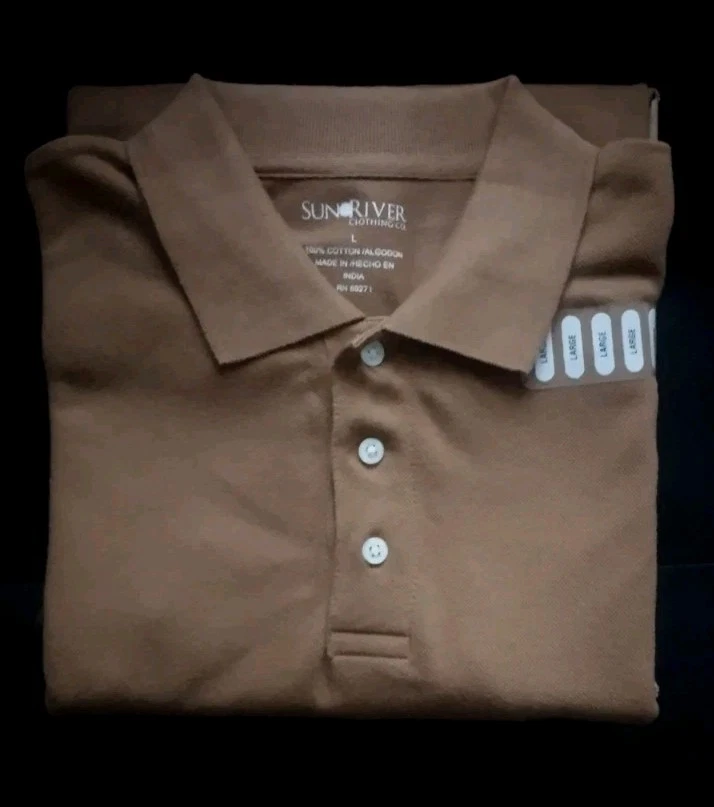Sun River Men's Large Polo Shirt 100% Cotton - Image 1 of 4