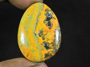 27X39X06MM Natural Bumble Bee Jasper Fancy Cabochon Loose Gemstone 58Cts. Q249 - Picture 1 of 9