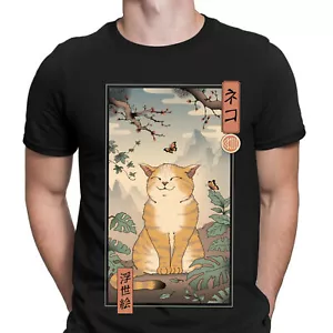Camiseta Prenda para el torso Edo Cat Kitty Anime Japón Japonesa Amantes de los Animales Regalo para Hombres #D6 - Imagen 1 de 8