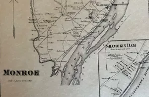 Shamokin Dam, Hummels Wharf, Pa 1868 Karte mit Hausbesitzernamen abgebildet - Bild 1 von 2