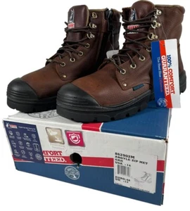 Steel Blue Men's Argyle 6" Zip And Lace-Up Work Boot Toe - 862902-Oak NEW - Picture 1 of 19