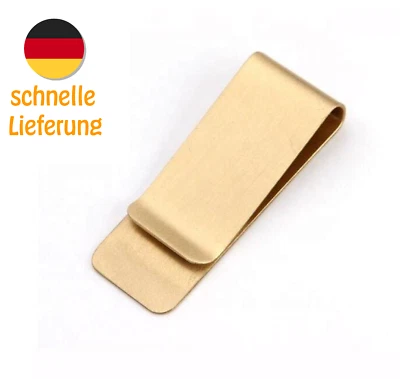 Geldklammer Geldspange Geldclip Gold Golden | Edelstahl - SCHNELLER VERSAND