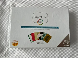 Project Life Becky Higgins Amy Tangerine Cut & Paste Edition Mini Kit 100 Cards - Picture 1 of 4