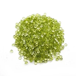 Natural Peridot Round Cut Loose Gemstone Lot 246 Pcs 2 MM 10 CT - Picture 1 of 3