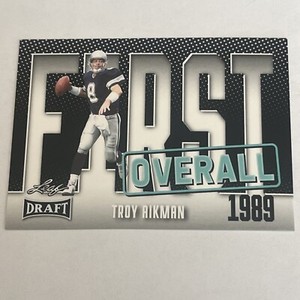 2023 Leaf Draft Football 1st Overall Insert 1989 Troy Aikman #7 Dallas Cowboys