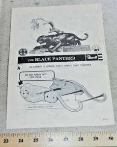 Revell 1974 Black Panther model - Original Instructions! - Picture 1 of 3