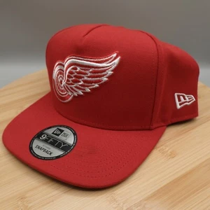 Authentic New Era NHL Detroit Red Wings 9FIFTY Snap-Back New Era Cap Hat Red NEW - Picture 1 of 6