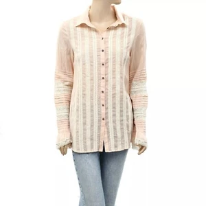 Odd Molly Anthropologie Midnight Shirt Tunic Top Lace Buttondown S-1 NEW 274265 - Picture 1 of 5