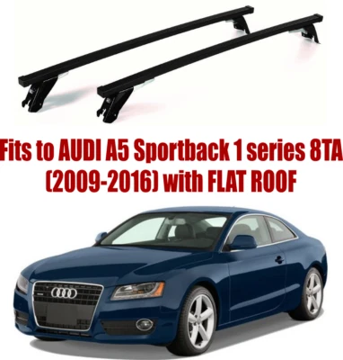 Barras portaequipajes de techo premium para AUDI A5 Sportback (2009-16) con techo plano ST306/150M Foto 1 de 4
