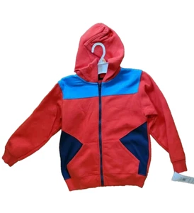 NWT Kitestrings by Hartstrings Boys Hooded Full Zip Jacket  Blue/Navy/Red Size 7 - Picture 1 of 2