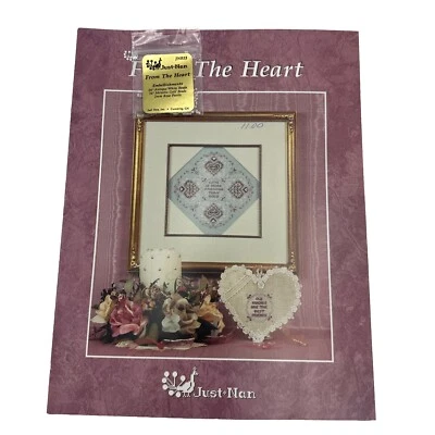 Just Nan Cross Stitch Pattern From the Heart JNB33 Sampler Embellishments - Image 1 of 4