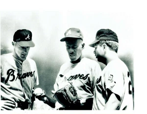 1968 SATCHEL PAIGE AGE 62 ATLANTA BRAVES 8X10 PHOTO  BASEBALL HOF GEORGIA USA - Picture 1 of 1