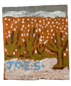 Outsider Volkskunst Original "Tree's" signiert Joe Simms 17" x 14,75" Spanplatte - Bild 1 von 8