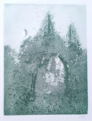 Niemeyer-Holstein, Otto (1896 Kiel – 1984 Lüttenort) "Tor - Mond" 1980 Aquatinta - Bild 1 von 4