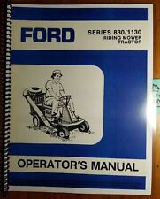 Ford Series 830 1130 Riding Mower Tractor 1981-83 Owner Operator Manual SE 3965