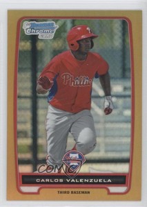 2012 Bowman Chrome Prospects Gold Refractor /50 Carlos Valenzuela #BCP165