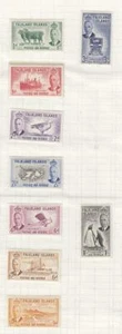 Islas Malvinas (MK4151) # 107-115 VF-MH 1952 KING GEORGE VI DESIGNS CV $81 - Imagen 1 de 1