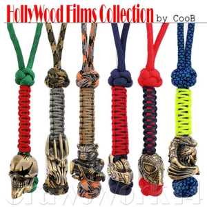 Coltello EDC Paracord Cordino Portachiavi Paracord Perline SAURON JOKER SPIDERMAN CooB - Foto 1 di 20