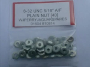 6-32 UNC LARGE PLAIN NUTS x 40  5/16" A/F - Picture 1 of 1