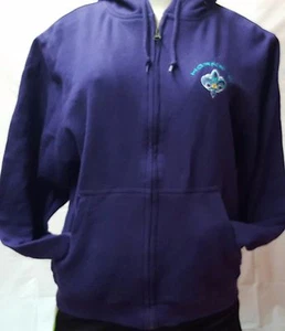 New Women's NBA Charlotte Hornets Embroidered Zip up Hoodie Purple - Picture 1 of 3
