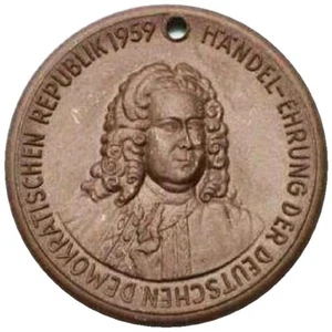 Meissen Porzellanmedaille - HALLE - Händel Festwoche 11. - 19. April 1959 - Bild 1 von 2