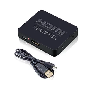 Plug&Play 1 In 2 Out HDMI Splitter 1080P 4K 1X2 HDCP Stripper 3D Power Amplifier - Picture 1 of 7