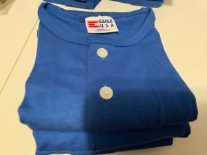 NEW LOT OF 4 EAGLE U S A BLUE SMALL T SHIRT 50% COTTON 50% POLYESTER - Picture 1 of 5