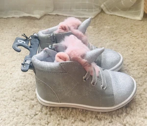 Wonder Nation Athletic Critter High-Top Sneaker (Kleinkind Mädchen) Größe 9 Einhorn - Bild 1 von 12