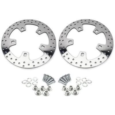 For Harley Polished Front Brake 11.8 Enforcer Rotors Bolts 09-23 Touring Prodigy - Image 1 of 4
