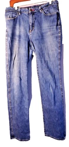 Pantalones de mezclilla para mujer Wrangler de pierna recta 130273 lavado medio elásticos talla 11/12x34 - Imagen 1 de 6