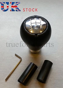 Black Eco Leather Gear Knob Stick 5-Speed fit PEUGEOT 107 206 207 306 406 407 - Picture 1 of 5