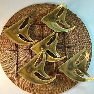 Mid Century moderner Stil Fisch in Bewegung Metall Wandkunstwerk - Bild 1 von 6