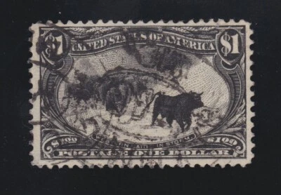 US 292 $1 Trans-Mississippi Used VF SCV $700 - Image 1 of 2