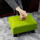 Footrest Small Ottoman Stool Pu Leather Modern Seat Chair Footstool (Grass Green