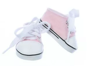 Zapatillas Tenis Rosa Parte Superior Baja Hechas para 18" American Girl Muñeca Ropa - Imagen 1 de 3