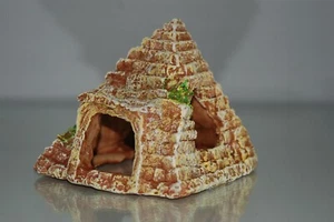 Aquarium Klein Ruine Pyramide Versteck Deko 12 x 11 CM Zuchtnetz Versteck - Bild 1 von 5