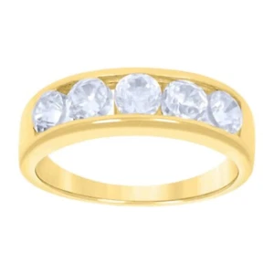 10k Solid Yellow Gold Womens CZ Fashion Ring Band Size 7 - Picture 1 of 1
