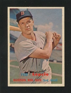 #288 TED LEPCIO, Red Sox - 1957 Topps: NM, Good Centering, Gloss, Color 211411 - Picture 1 of 3