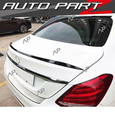Schwarz Glanz Spoiler Hecklippe für Mercedes W205 Heckspoiler Limo C43 C63 AMG - Bild 1 von 4