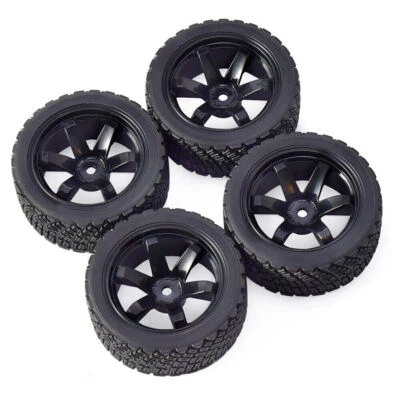 Austar 4PCS 12mm Hex 67mm Rubber Tires Wheel for WLtoys 1/14 144001 1/10 RC Cars - Image 1 of 4