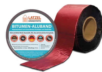 Bitumenband Aluband Reparaturband Dichtband - Breite 100 mm Rot - Bild 1 von 4